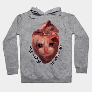 Crying Cat Heart Hoodie